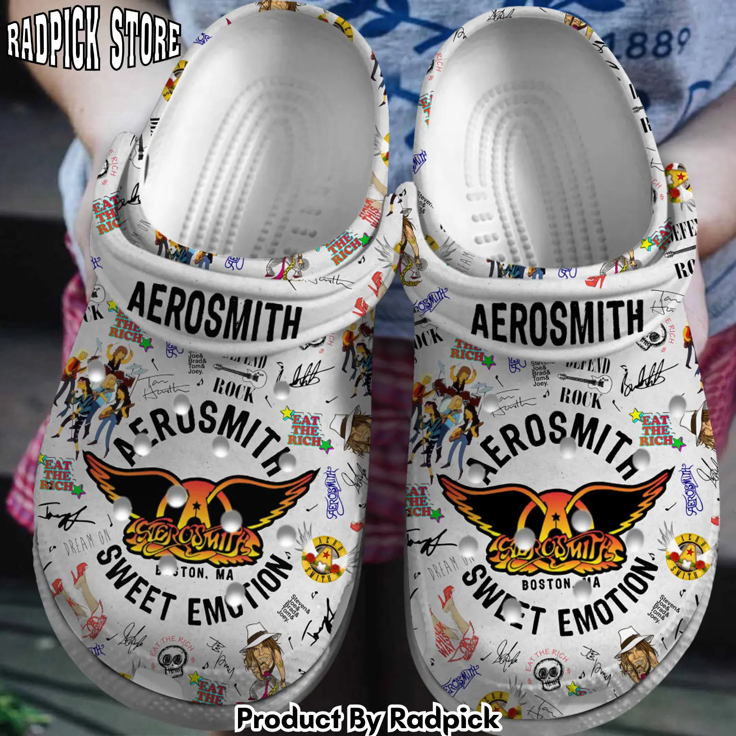 Radpick aerosmith music clogs shoes comfortable for men women kib rp6528325